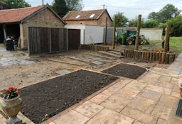 Extending a Patio and adding new Inset Planting Beds