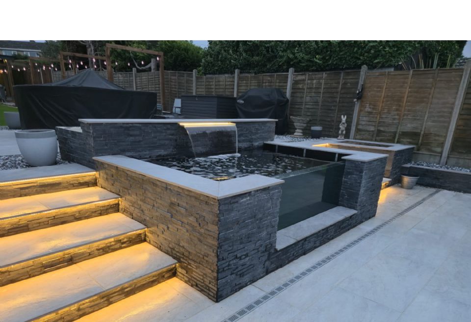 Large full garden transformation, Norwich - Porcelain Steps